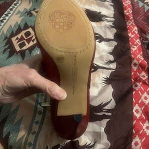 Vince Camuto red bootie open toe